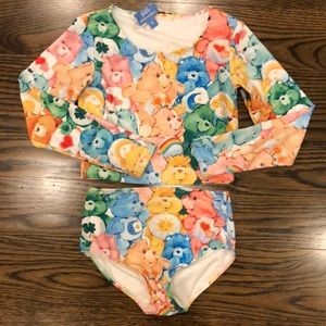 Limited edition care bear rock your baby rashguard swimsuit sz 6!!!